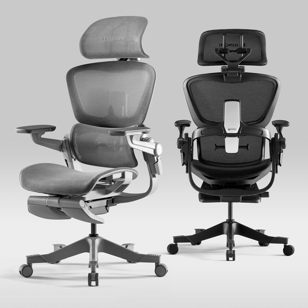 Oline ErgoPro Ergonomic Office Chair w/ Reclining Backrest & Blade Wheels, Black