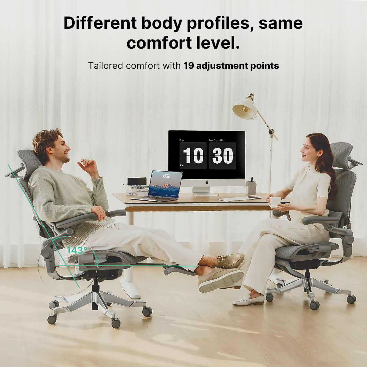 Hinomi H2 Pro Ergonomic Office Chair with Optional Leg Rest