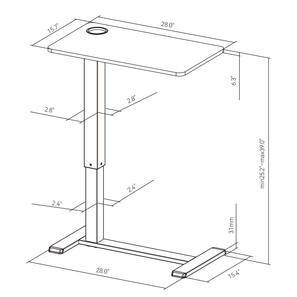 HINOMI Air Lift Side Table