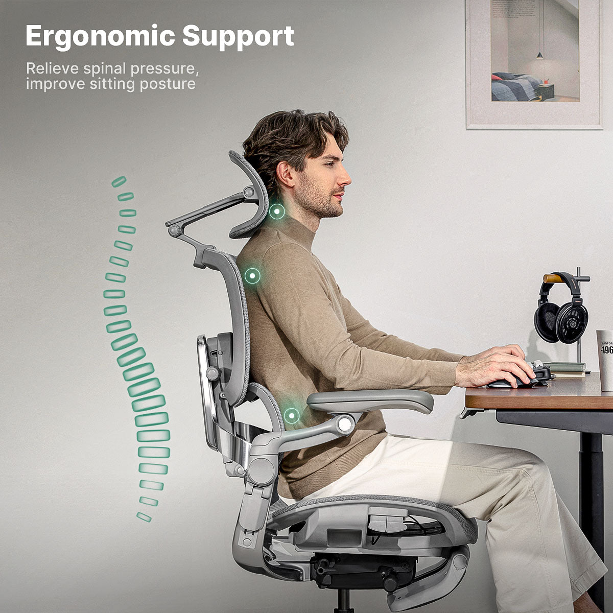 Hinomi H2 Pro Ergonomic Office Chair with Optional Leg Rest