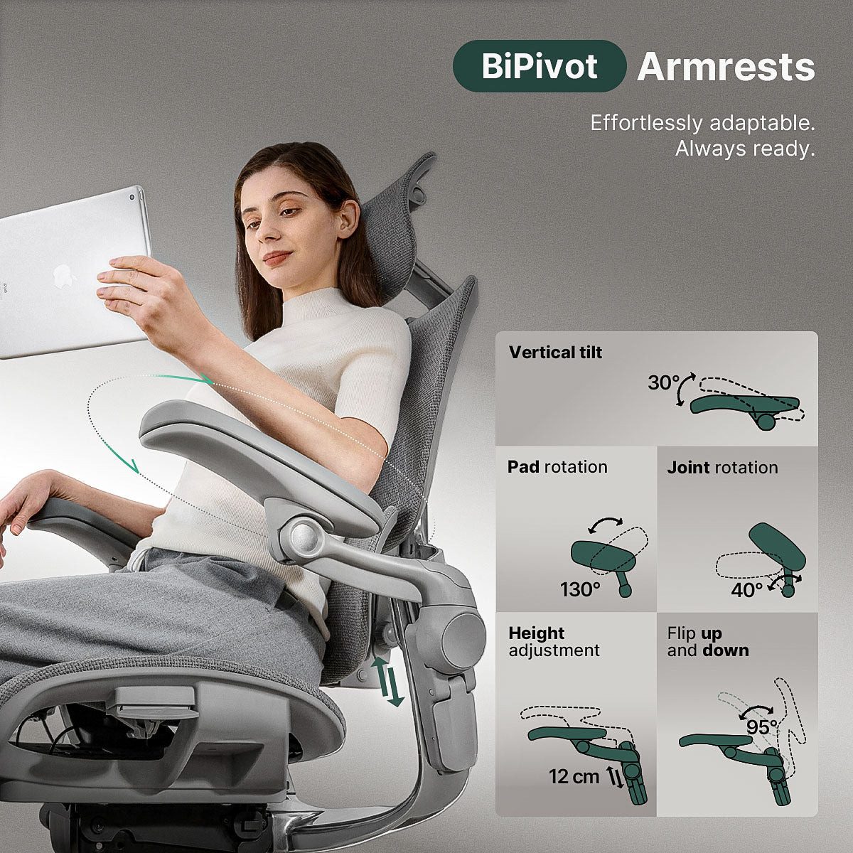 Hinomi H2 Pro Ergonomic Office Chair with Optional Leg Rest
