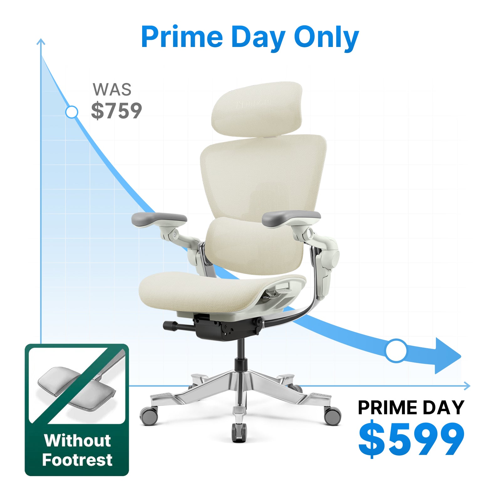 Hinomi H2 Pro Ergonomic Office Chair with Selectable Footrest