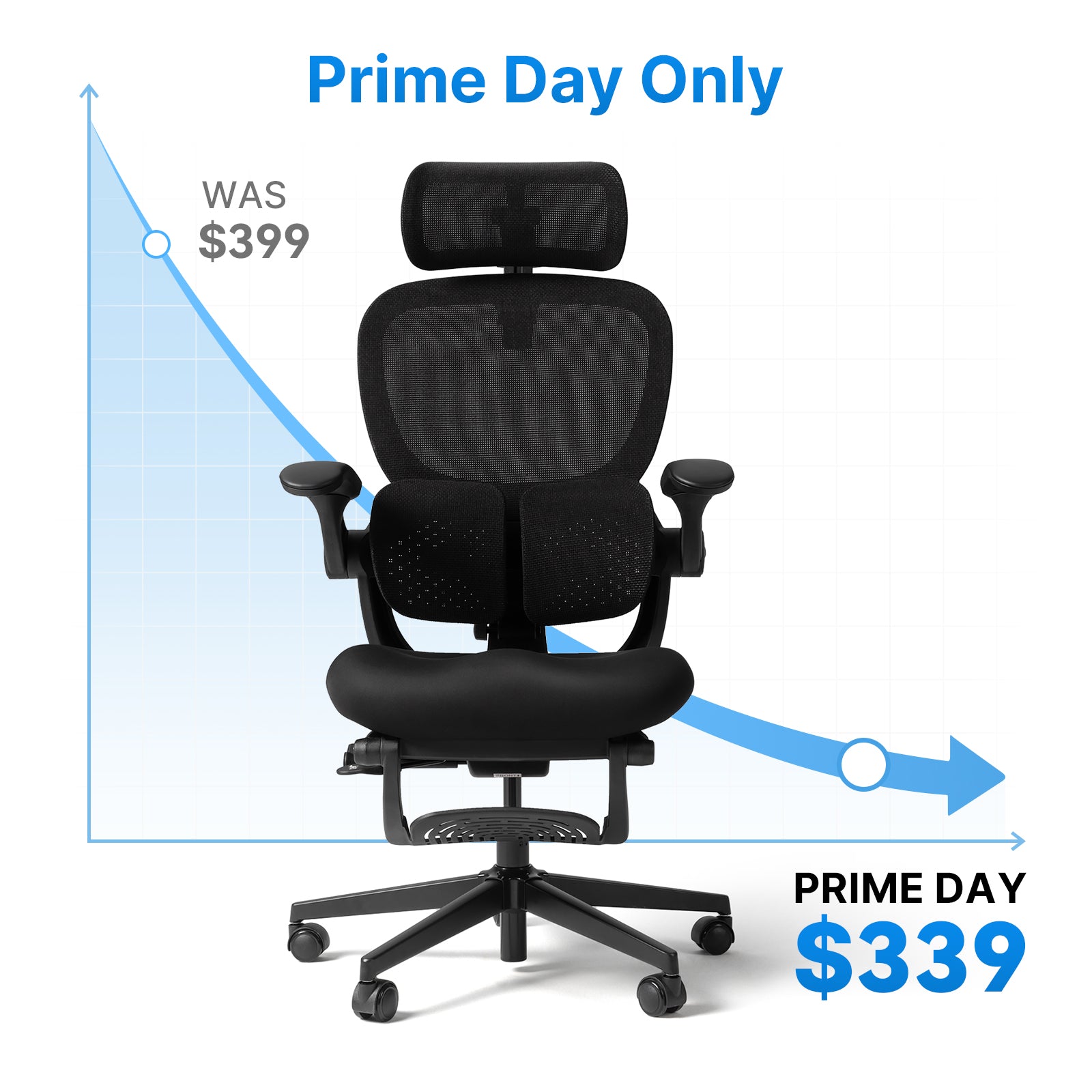 Q2 Ergonomic Office Chair Free Footrest