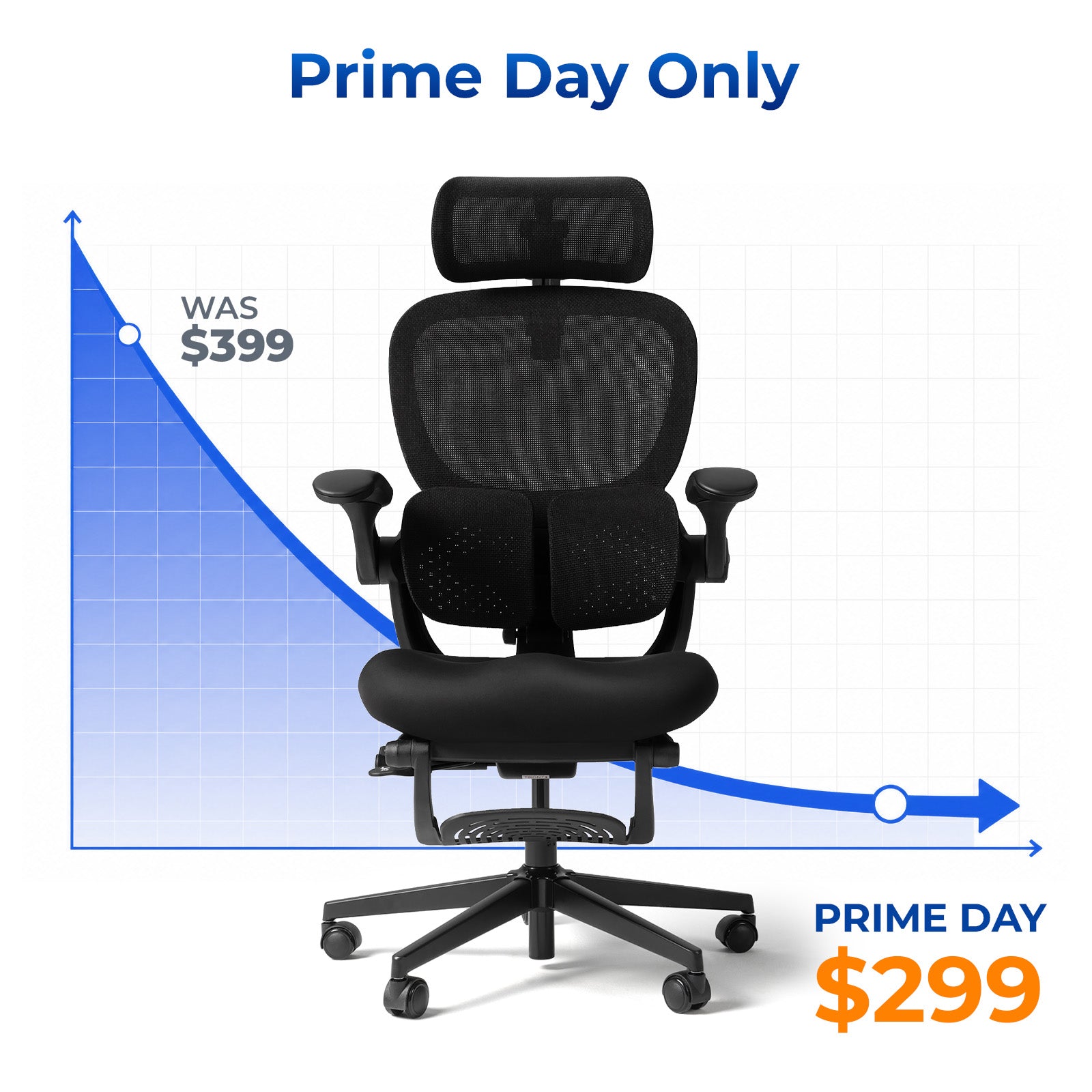 イズミオ Hinomi Q2 Ergonomic Office Chair with Free Footrest