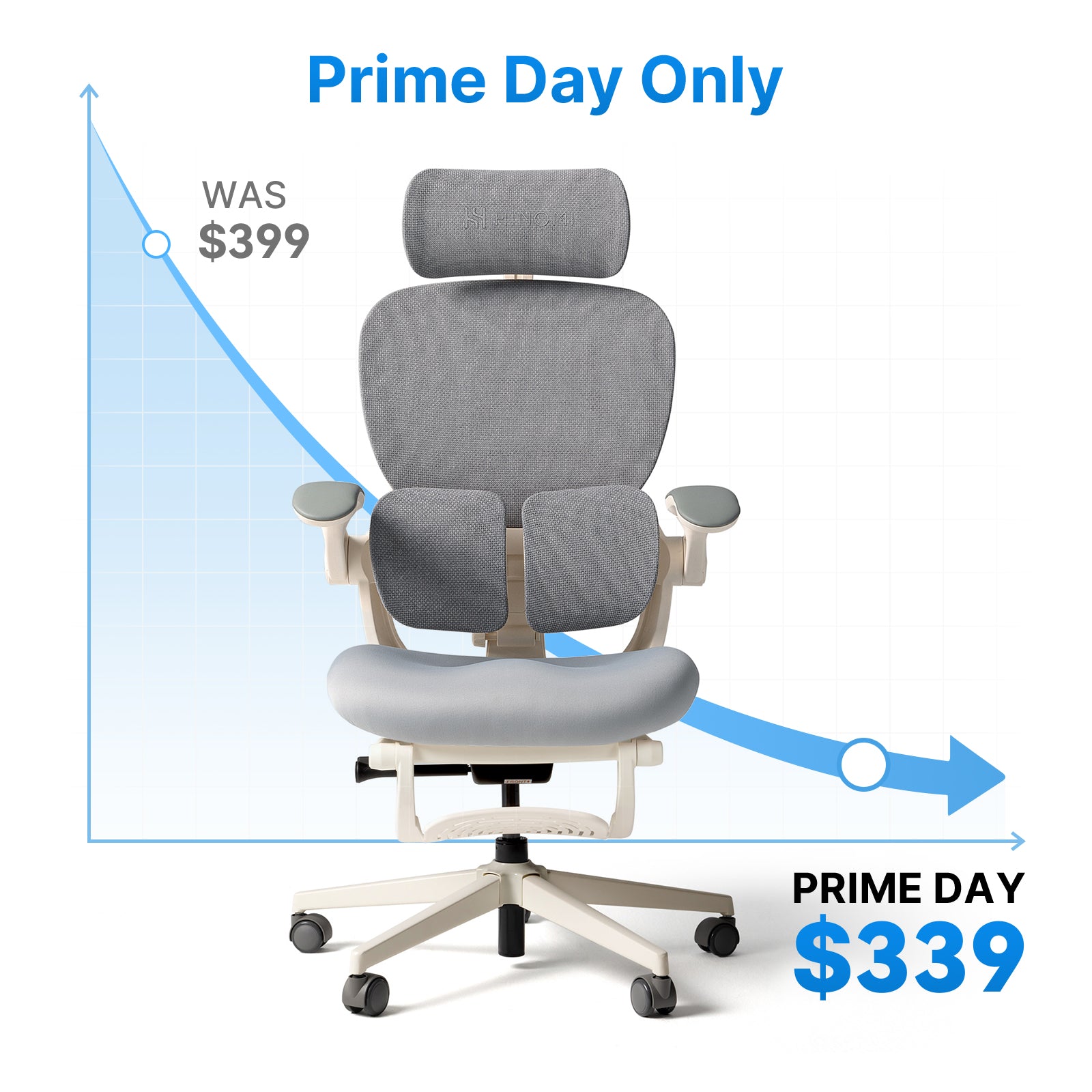 Hinomi Q2 Ergonomic Office Chair with Free Footrest