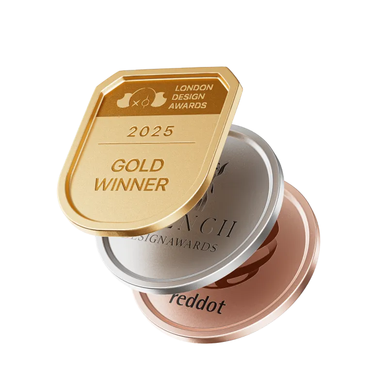 London Design Awards, French Design Awards and Red Dot medals